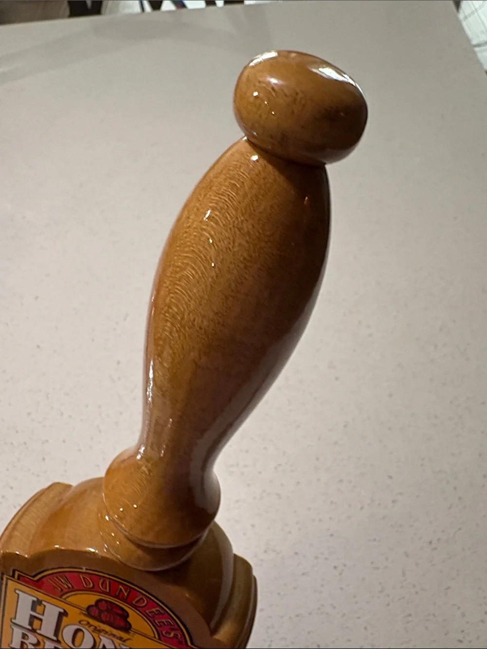 Honey Brown Wooden Tap Handle - Lager